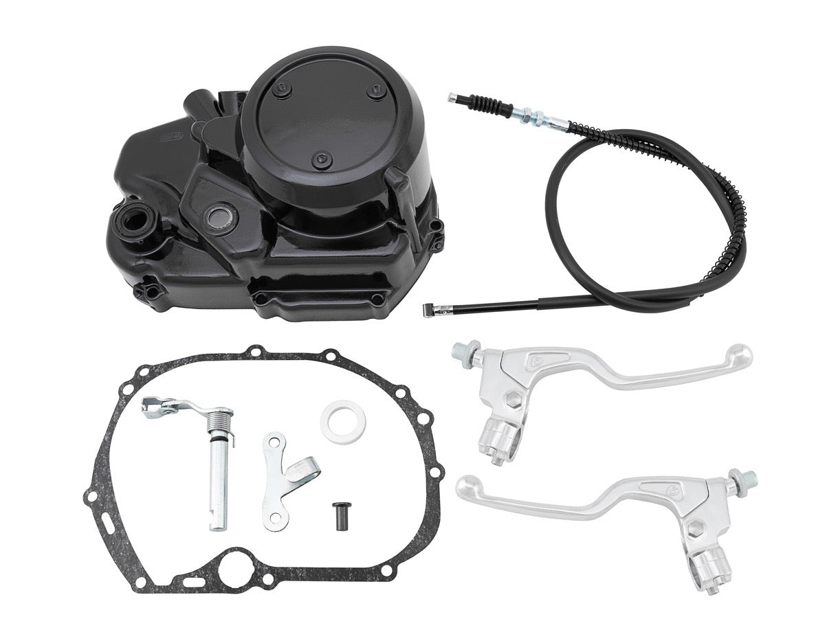 TB Parts Manual Clutch Kit - Black w/ Silver Levers - KLX110